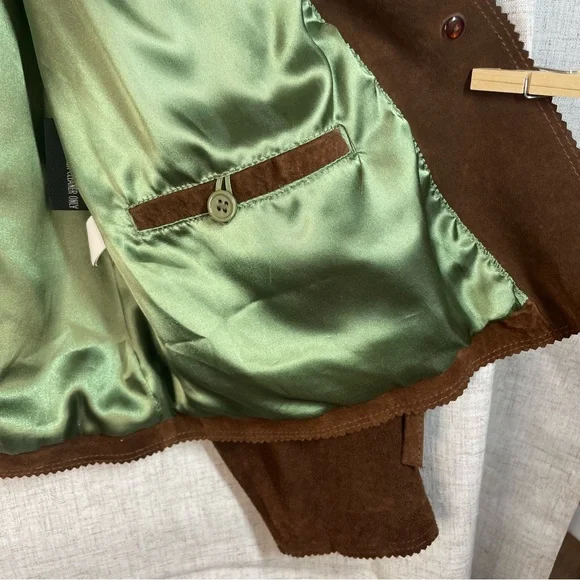 Maximo Wilsons Classic Brown Suede Western Belted Jacket Women's XL Vintage Y2K - Picture 5 of 16